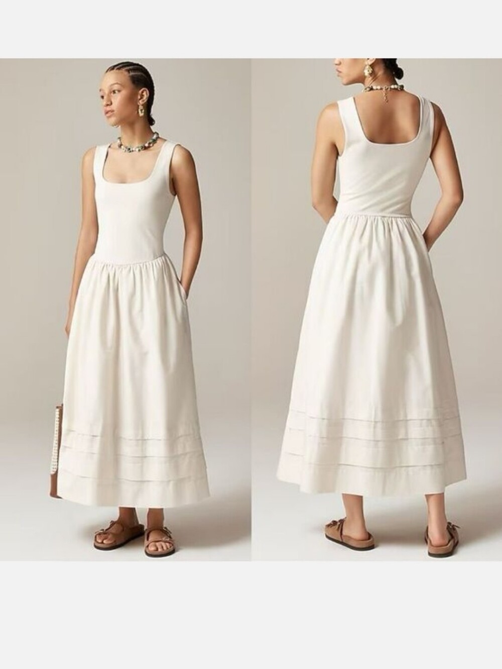 J. Crew Drop Waist Mixy Dress